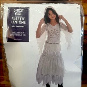 Ghost Girl Costume 👻 Kids XL 14–16 NWT